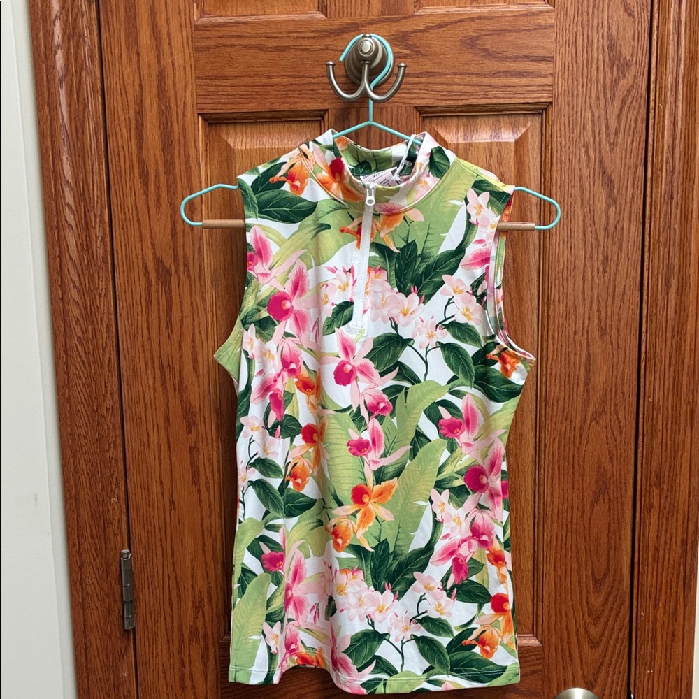 Tommy Bahama Tropical Floral Golf Top - size XS